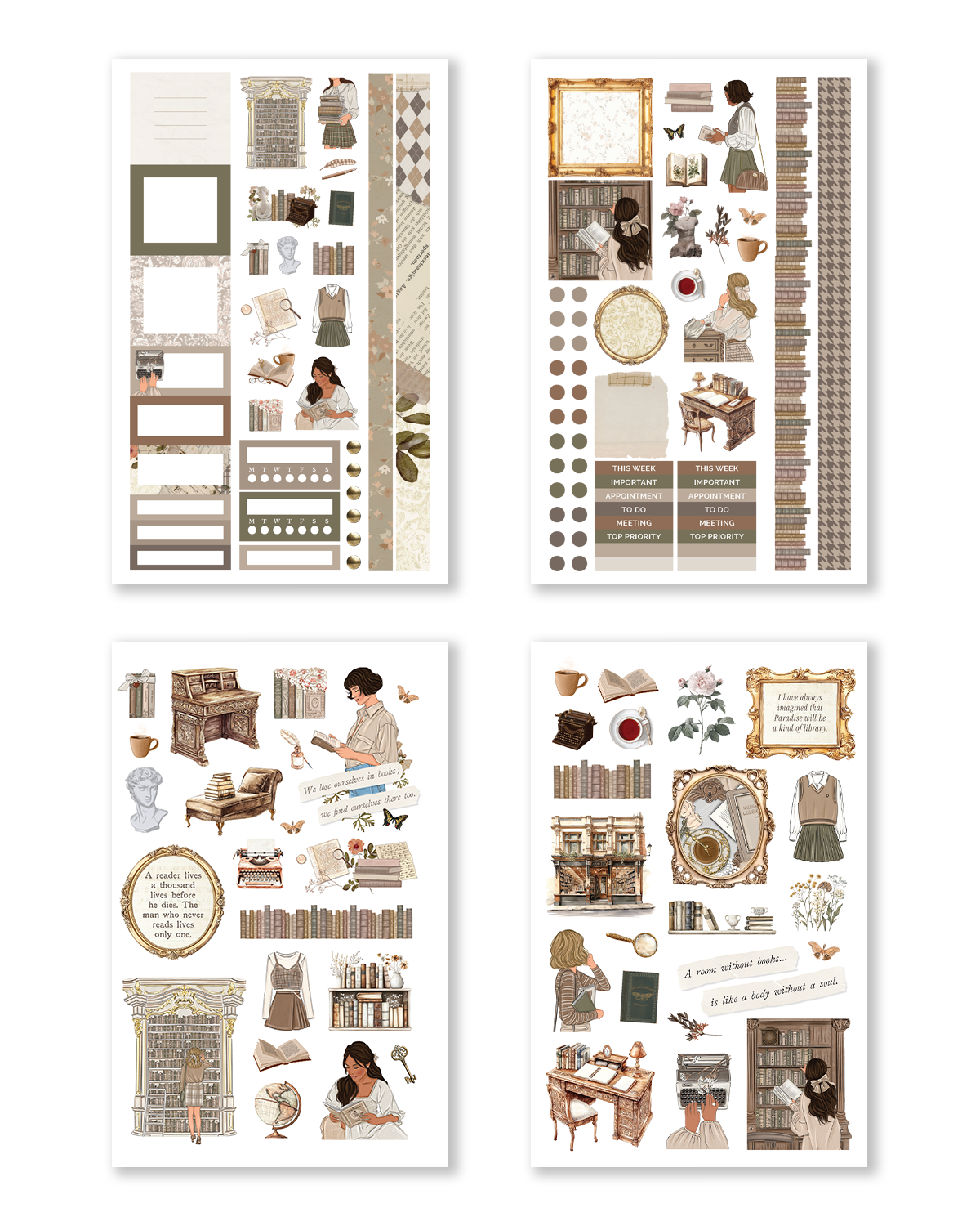 The Academia Collection Hobonichi Sticker Book