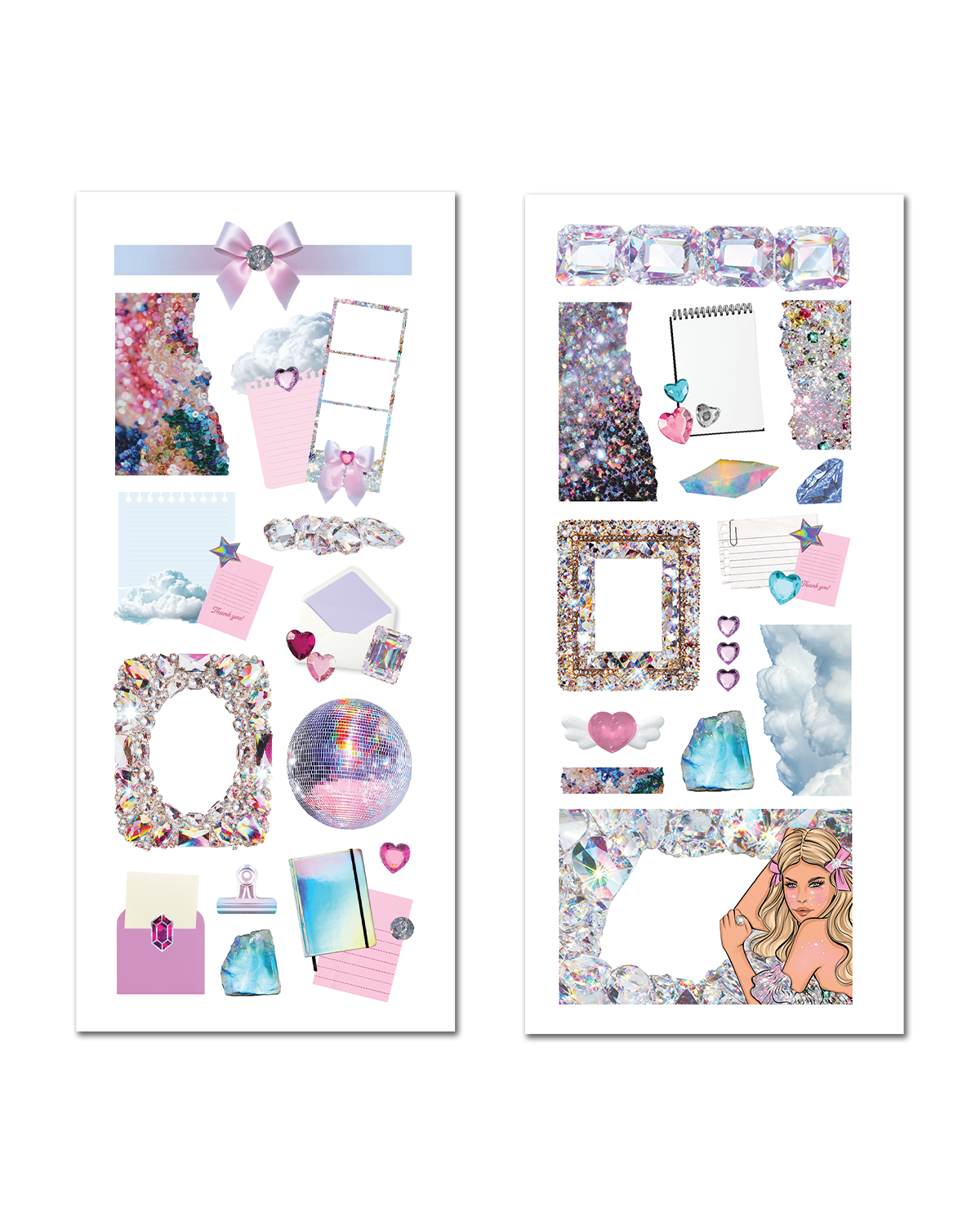 Crystal Haze - Ephemera Sticker Sheet Set