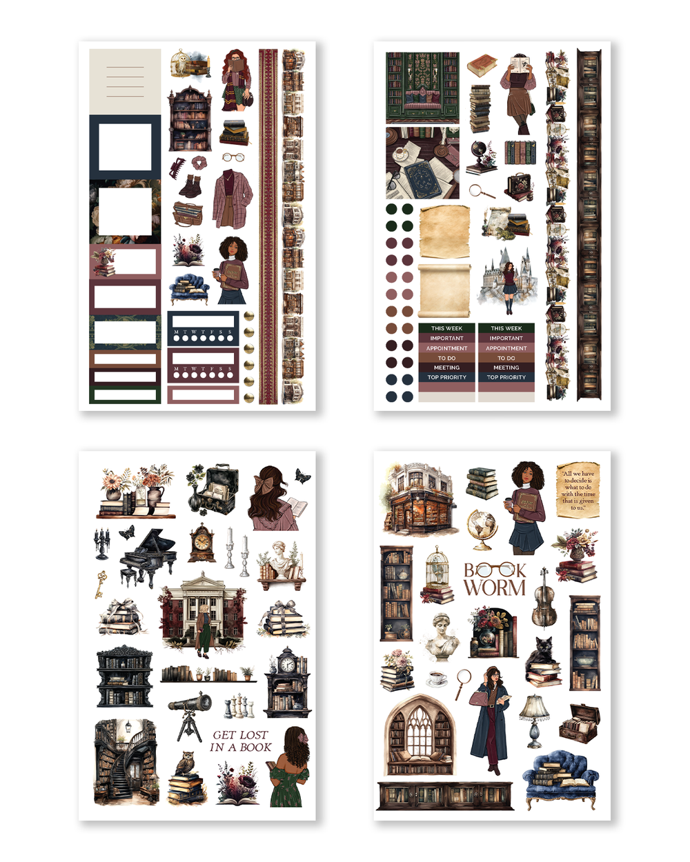 The Academia Collection Hobonichi Sticker Book