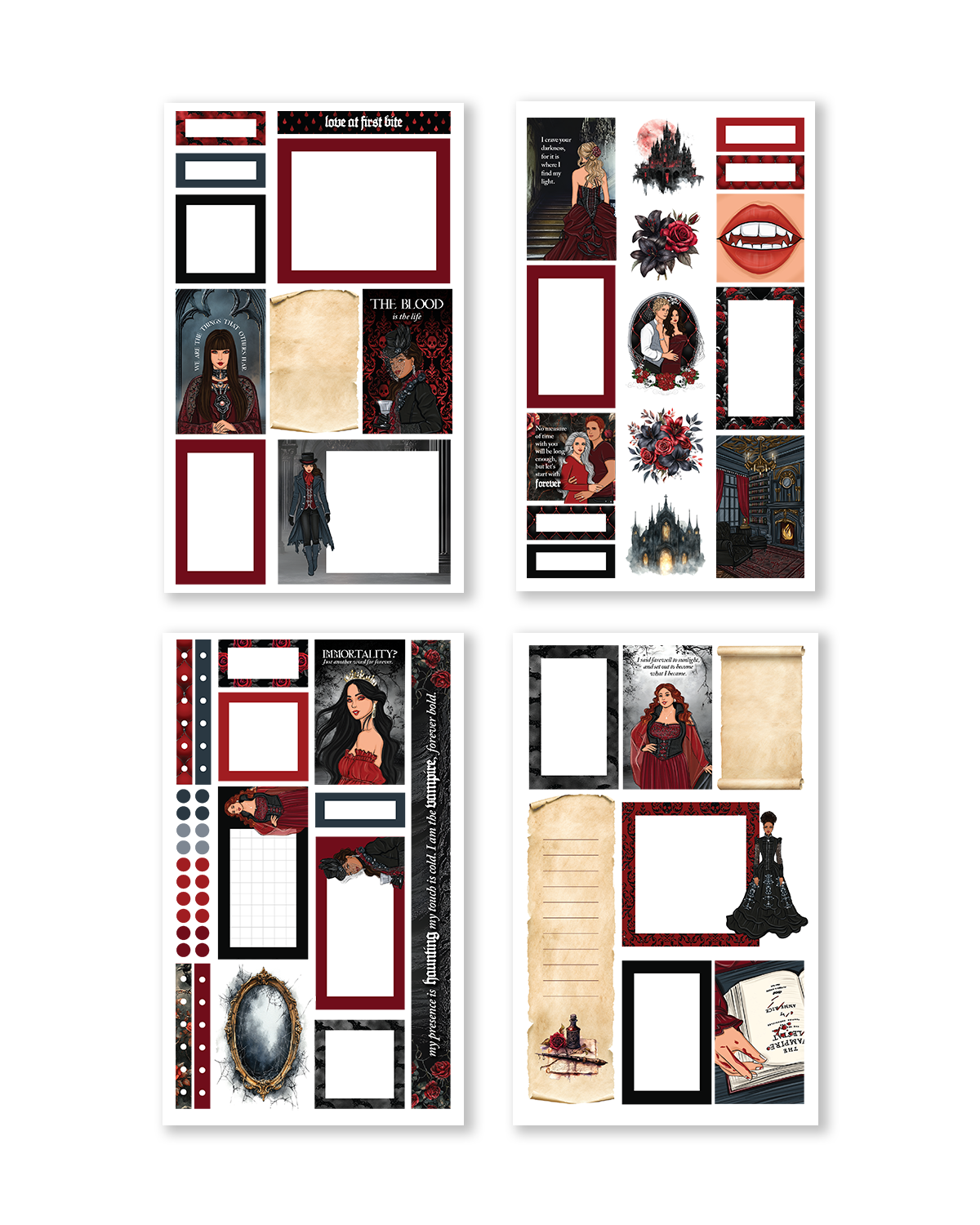 Dark Hearts Sticker Book