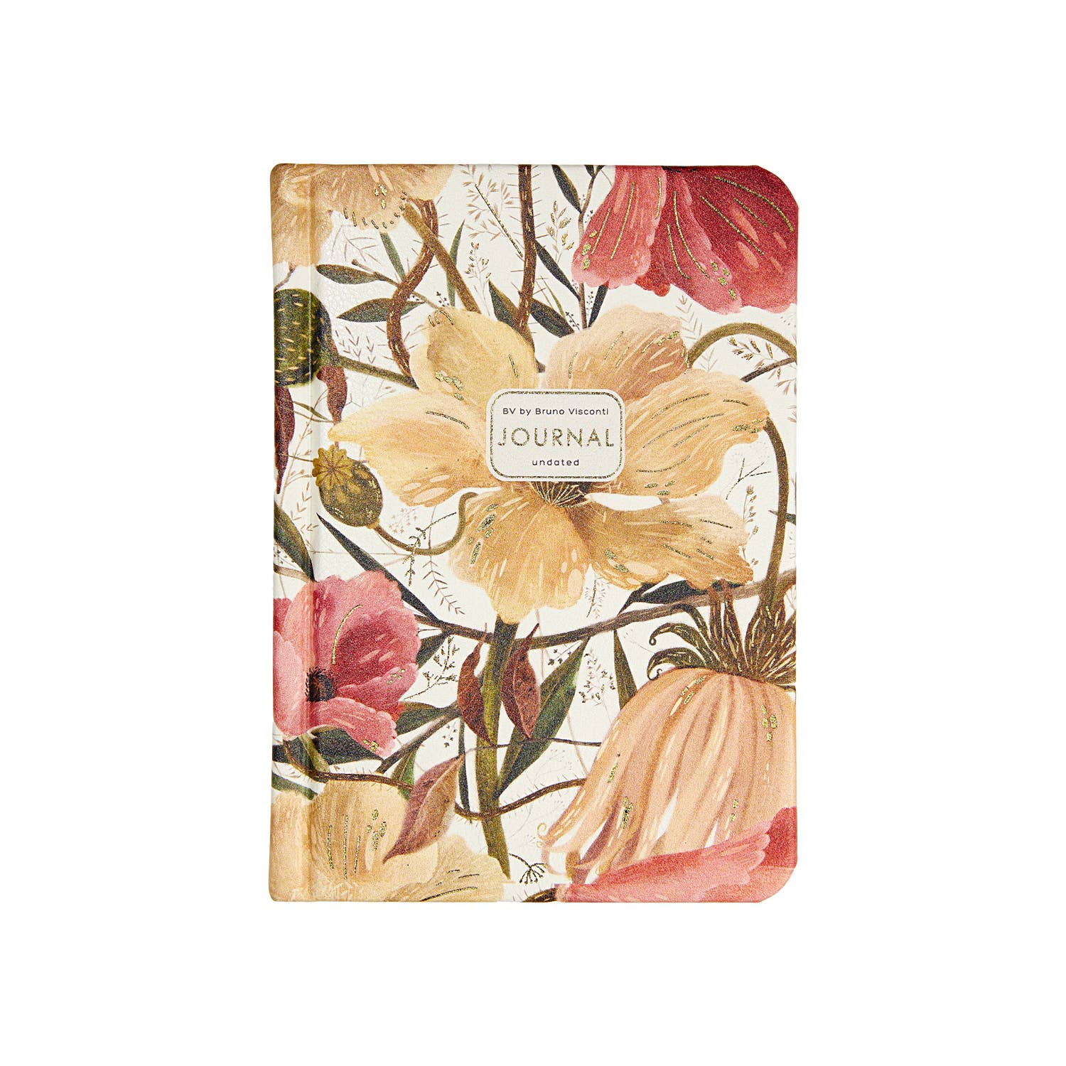 A6 Vegan Leather Hardcover Daily Planner - Soft Petals