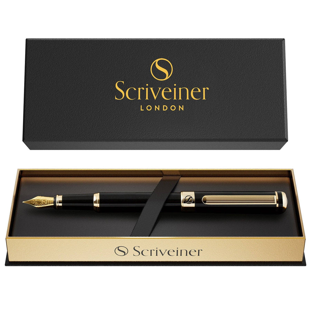Classic Black Lacquer Fountain Pen - Extra Fine Nib