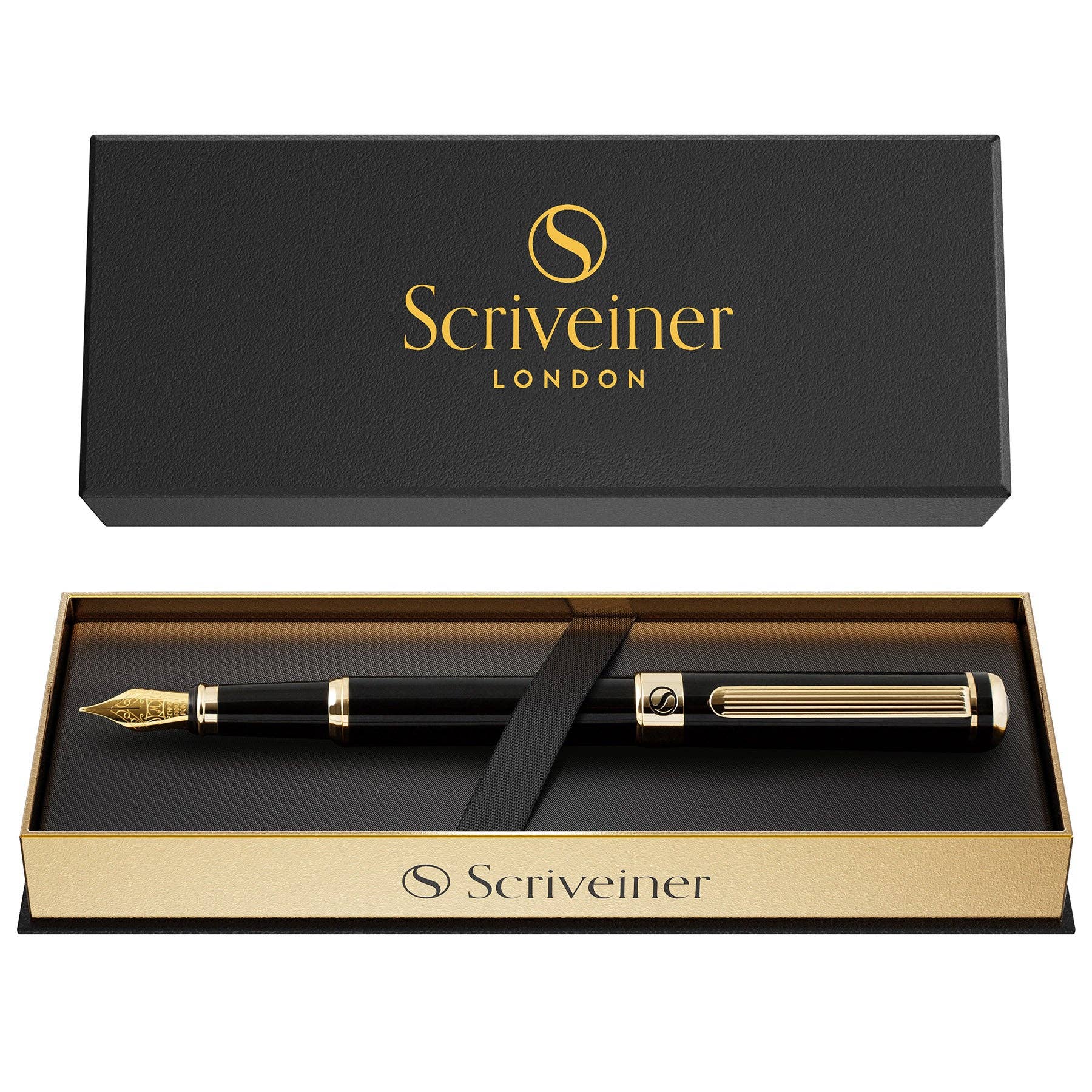 Classic Black Lacquer Fountain Pen - Extra Fine Nib