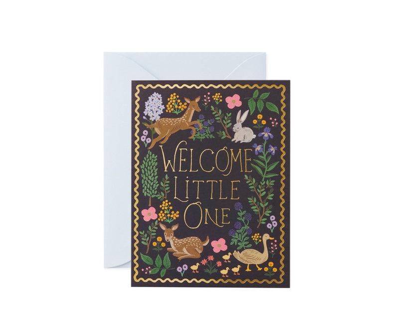 Woodland Welcome Card - Rifle Paper Co - Welcome Little One