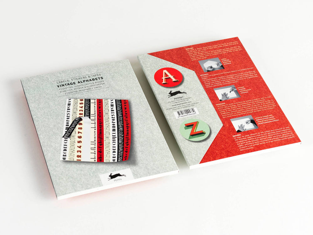 Vintage Alphabets Label Sticker & Tape Book