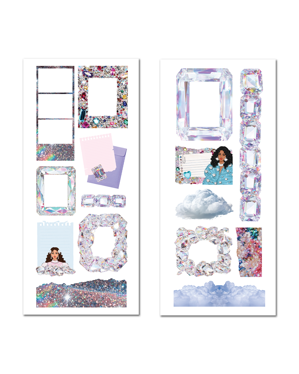 Crystal Haze - Ephemera Sticker Sheet Set