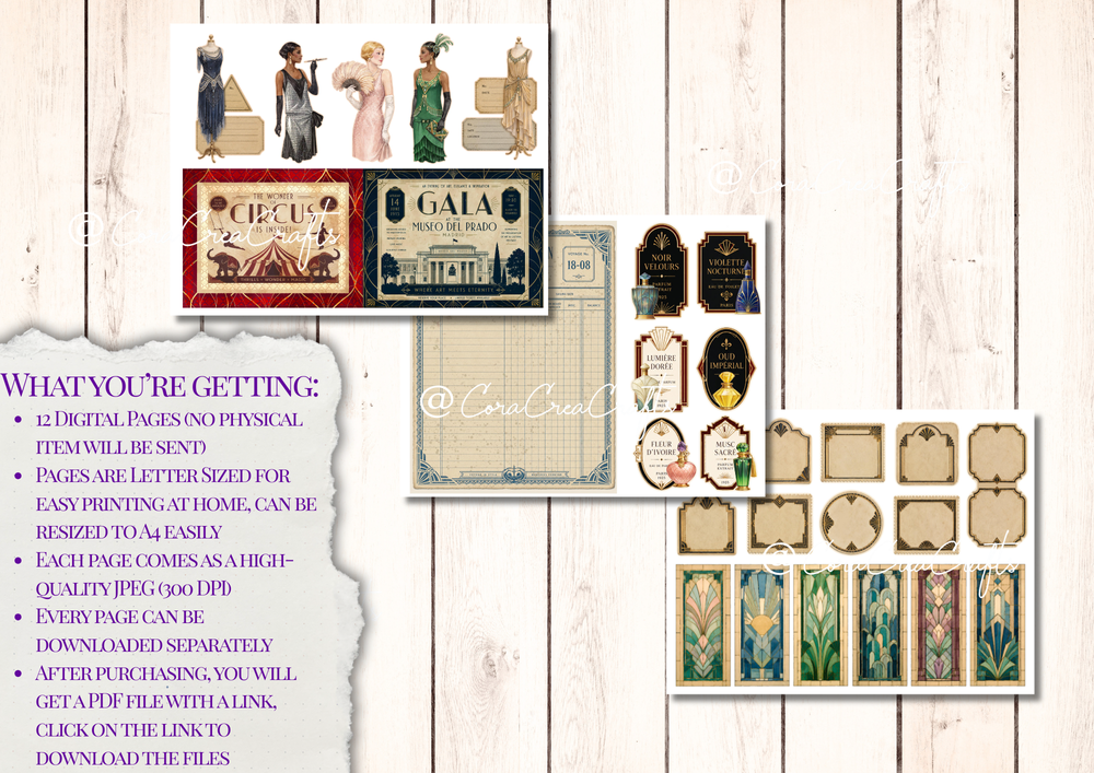 Art Deco Digital Journal Kit