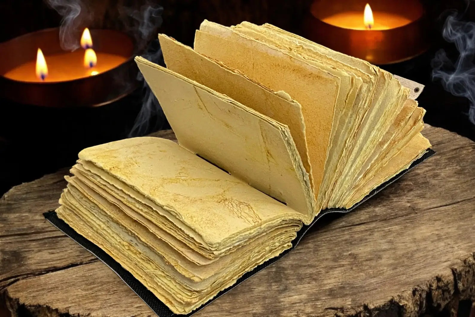 Grimoire Journal Leather Sketchbook Serpent Snake Garden Notebook