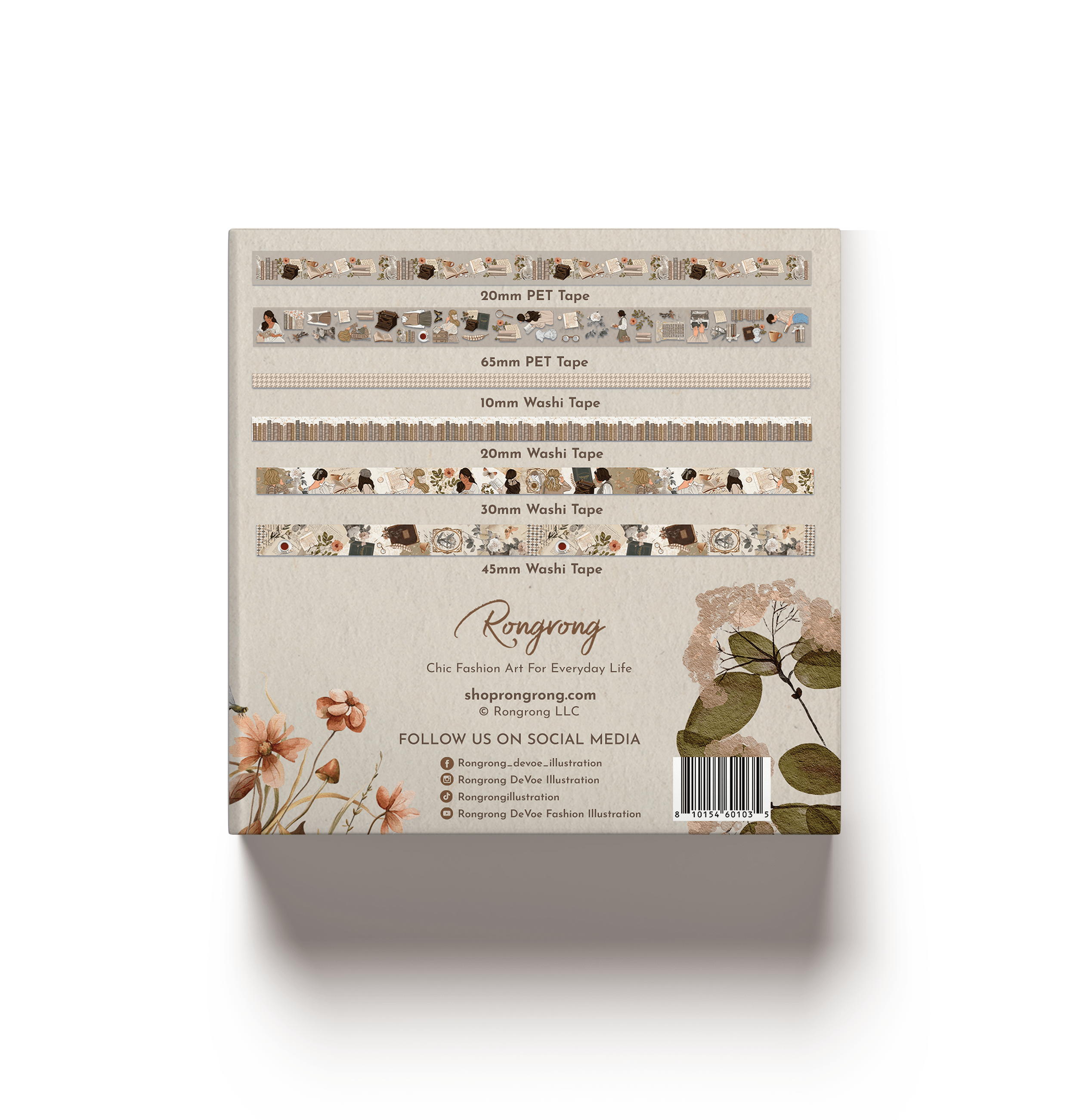 Bookworm Vol.3 Pre-cut PET Tape + Washi Box Set