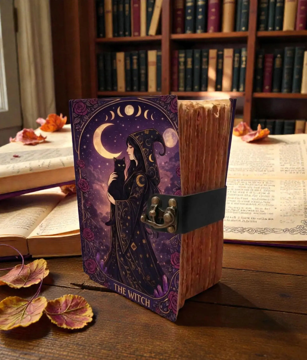Leather Witch Journal – Mystical Moon Diary, Spell Book