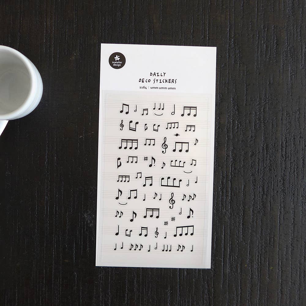 Suatelier Umm umm umm Music Notes Stickers