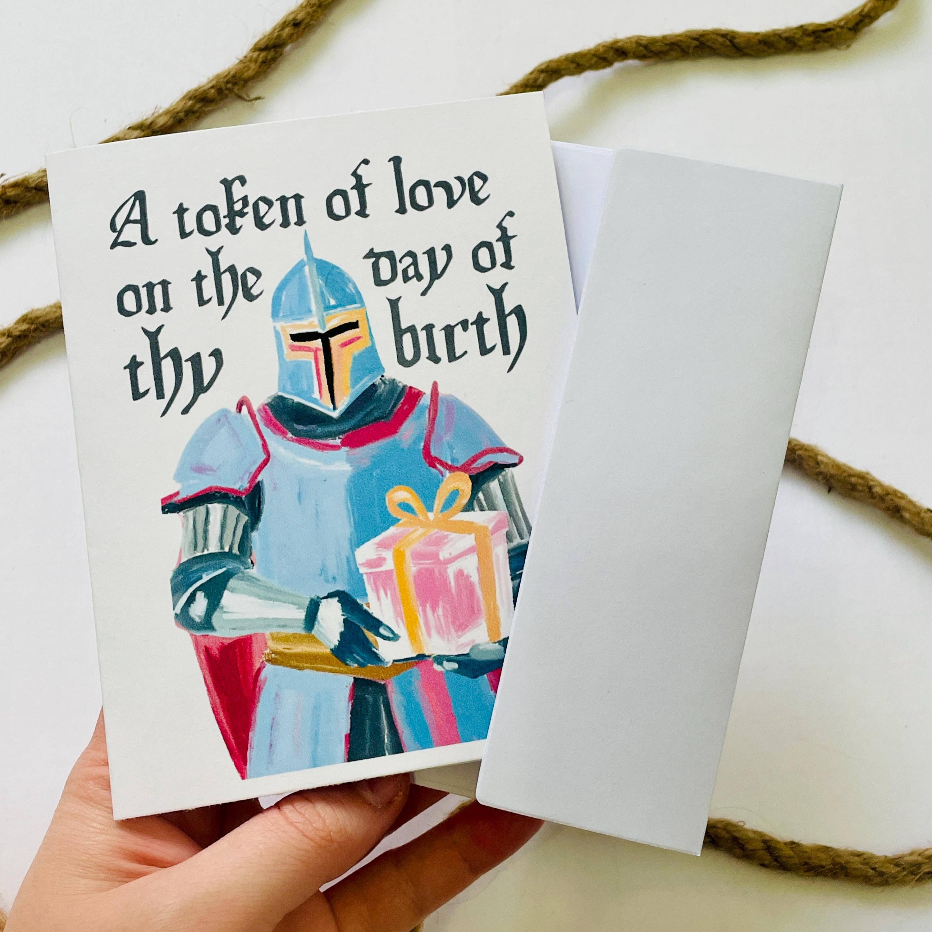 Medieval A Token of Love Birthday Card