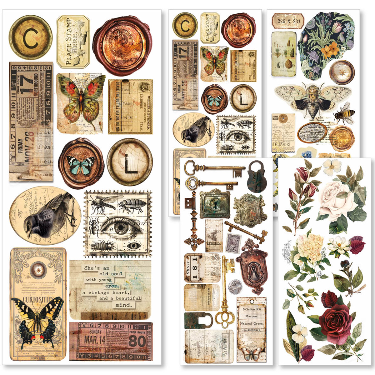 Cabinet of Curiosities Art Sticker Set