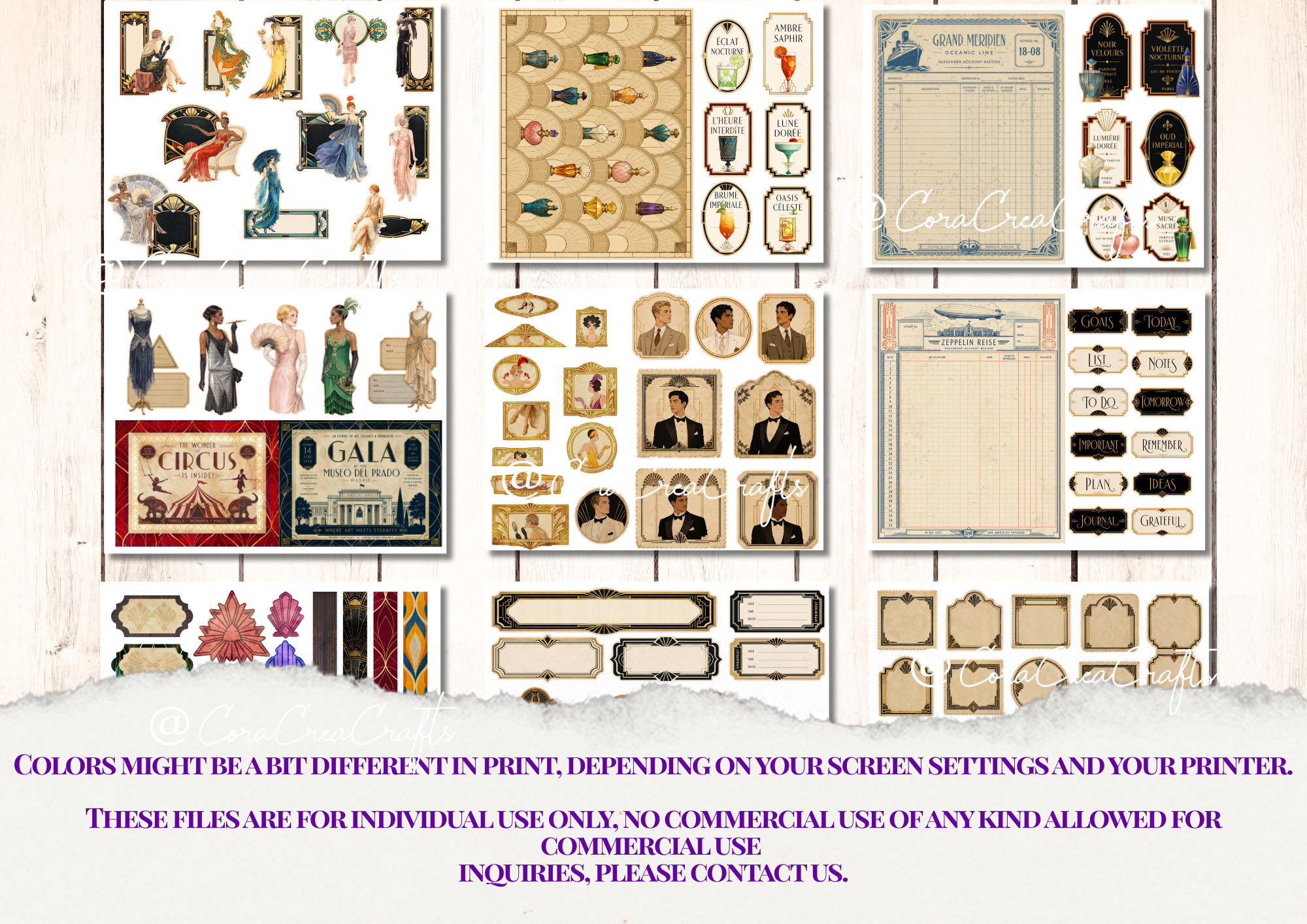 Art Deco Digital Journal Kit