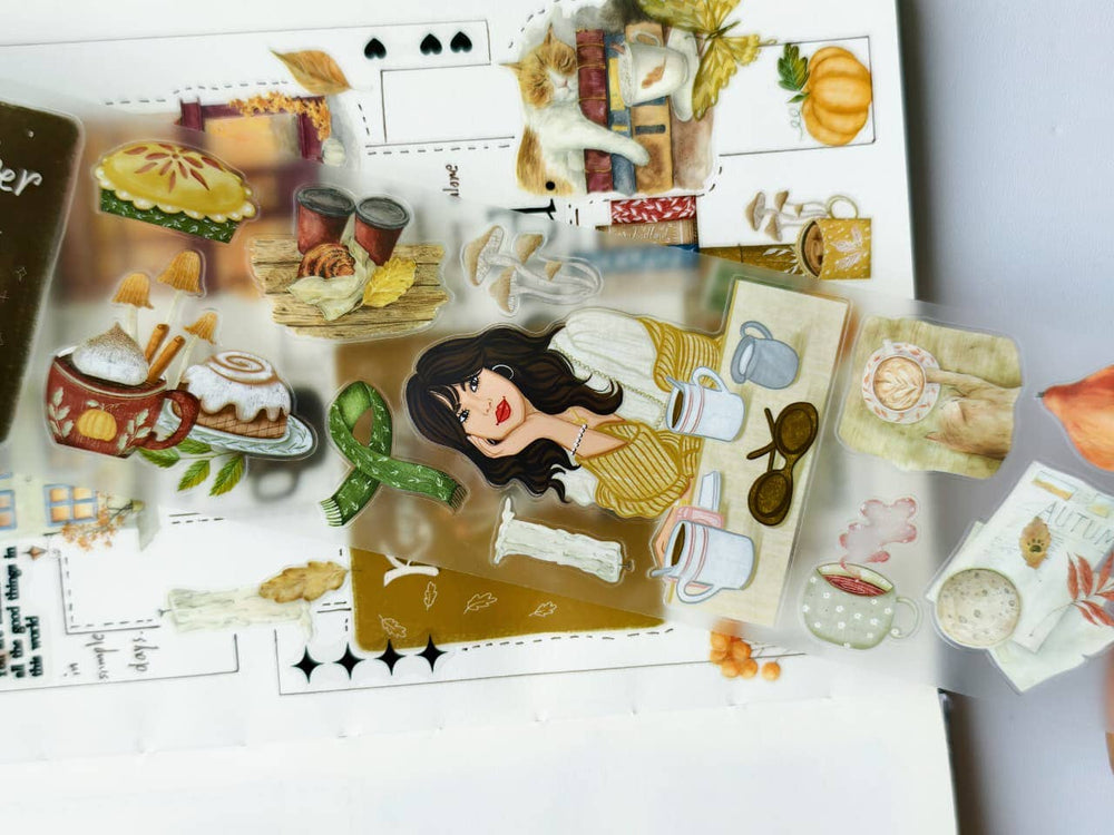 Autumn Cafe Pre-cut PET Tape [3.O]