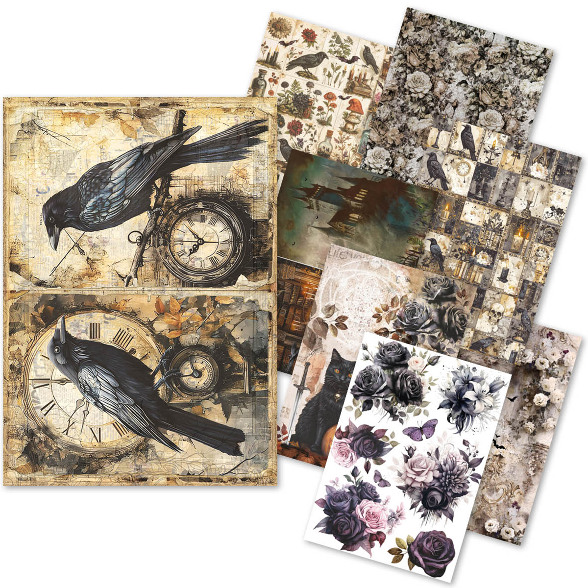 Dark Academia Rice Paper Pack