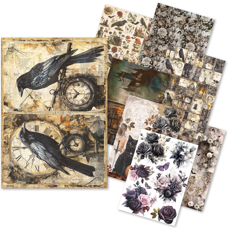 Dark Academia Rice Paper Pack