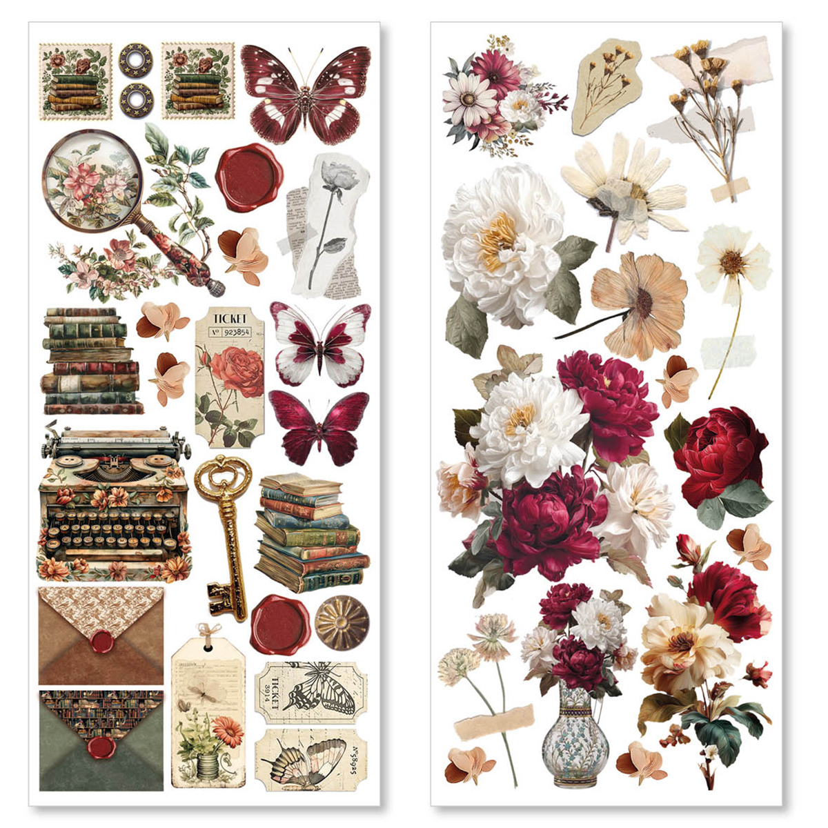 Book Lovers Art Sticker Set