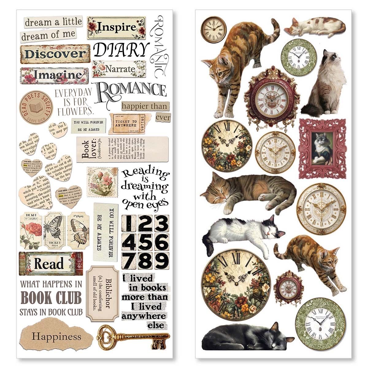 Book Lovers Art Sticker Set