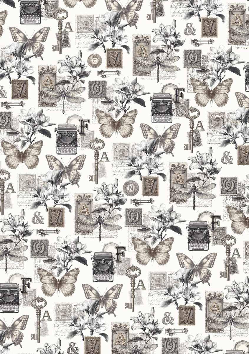 Typographic Rice Paper Pack