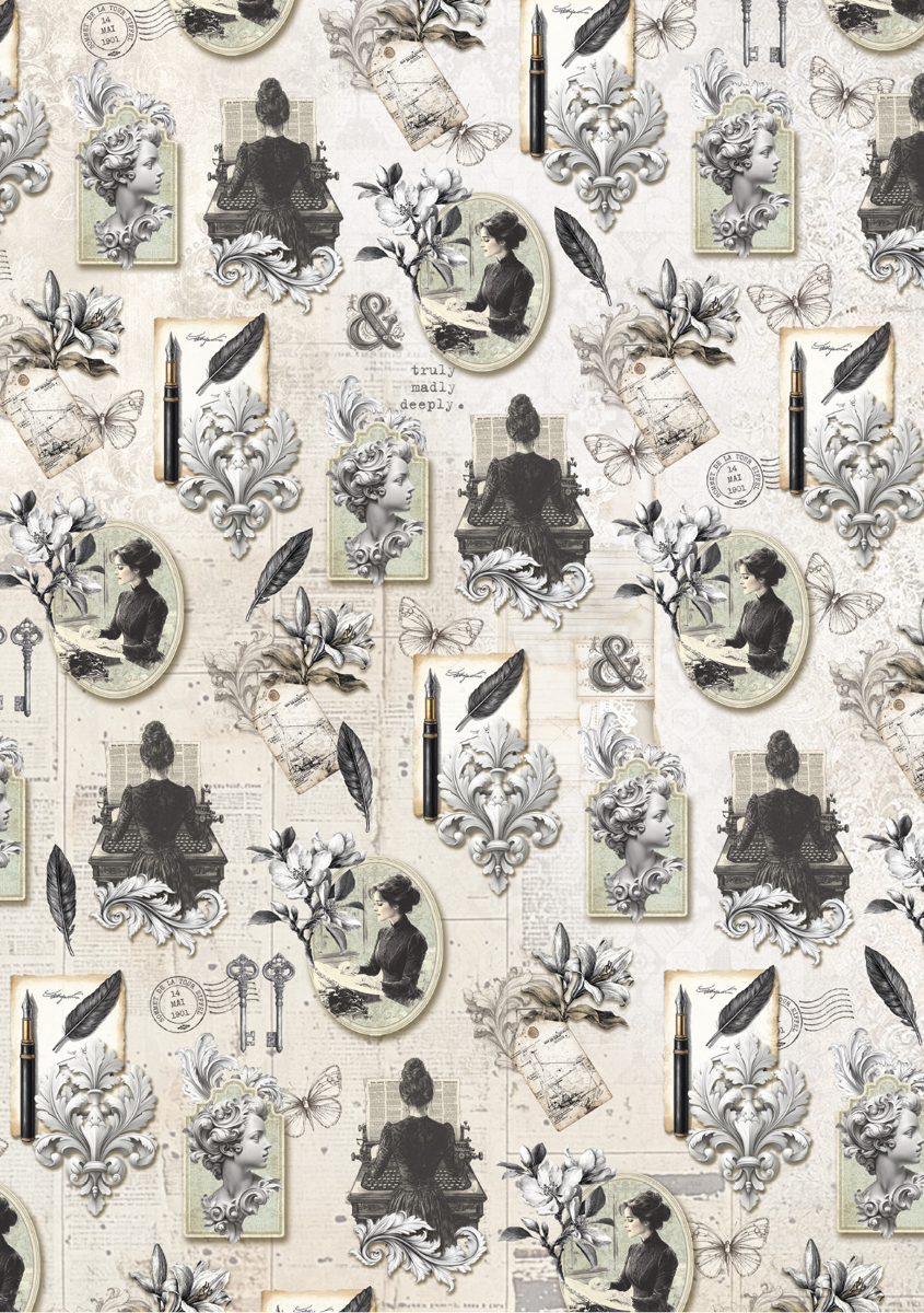 Typographic Rice Paper Pack