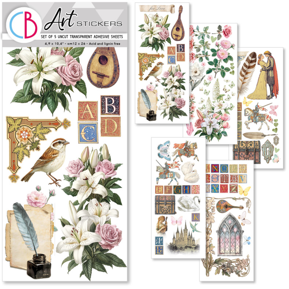 Courtly Love Art Sticker Set