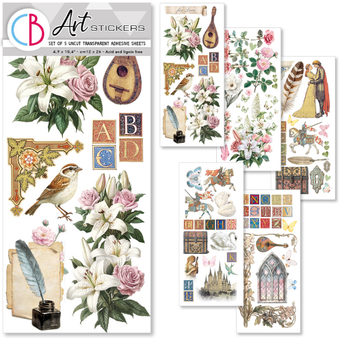 Courtly Love Art Sticker Set