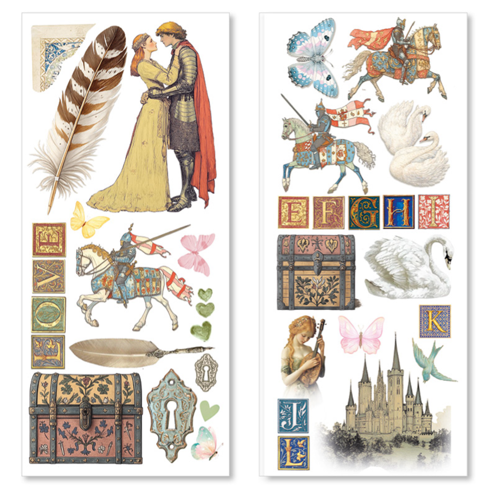 Courtly Love Art Sticker Set