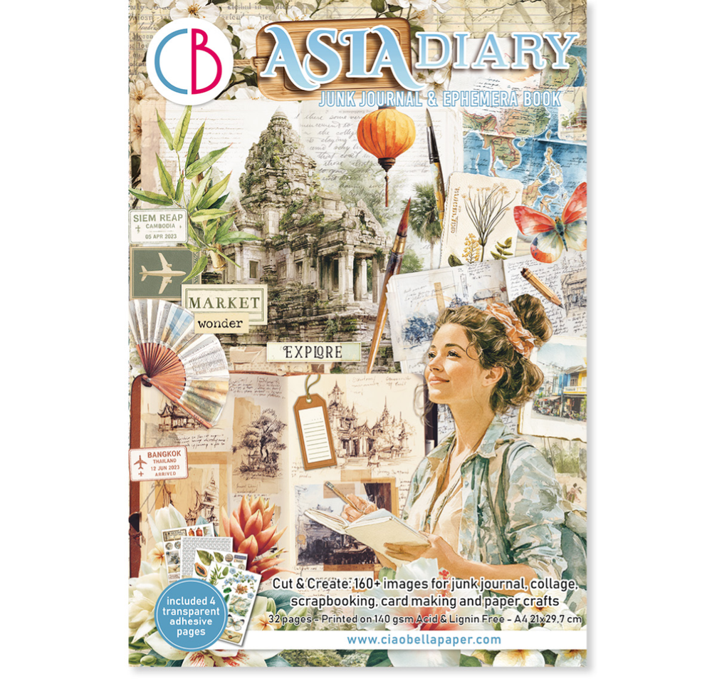 Asia Diary Ephemera Book