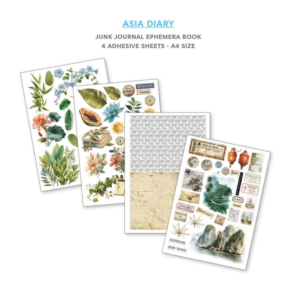 Asia Diary Ephemera Book