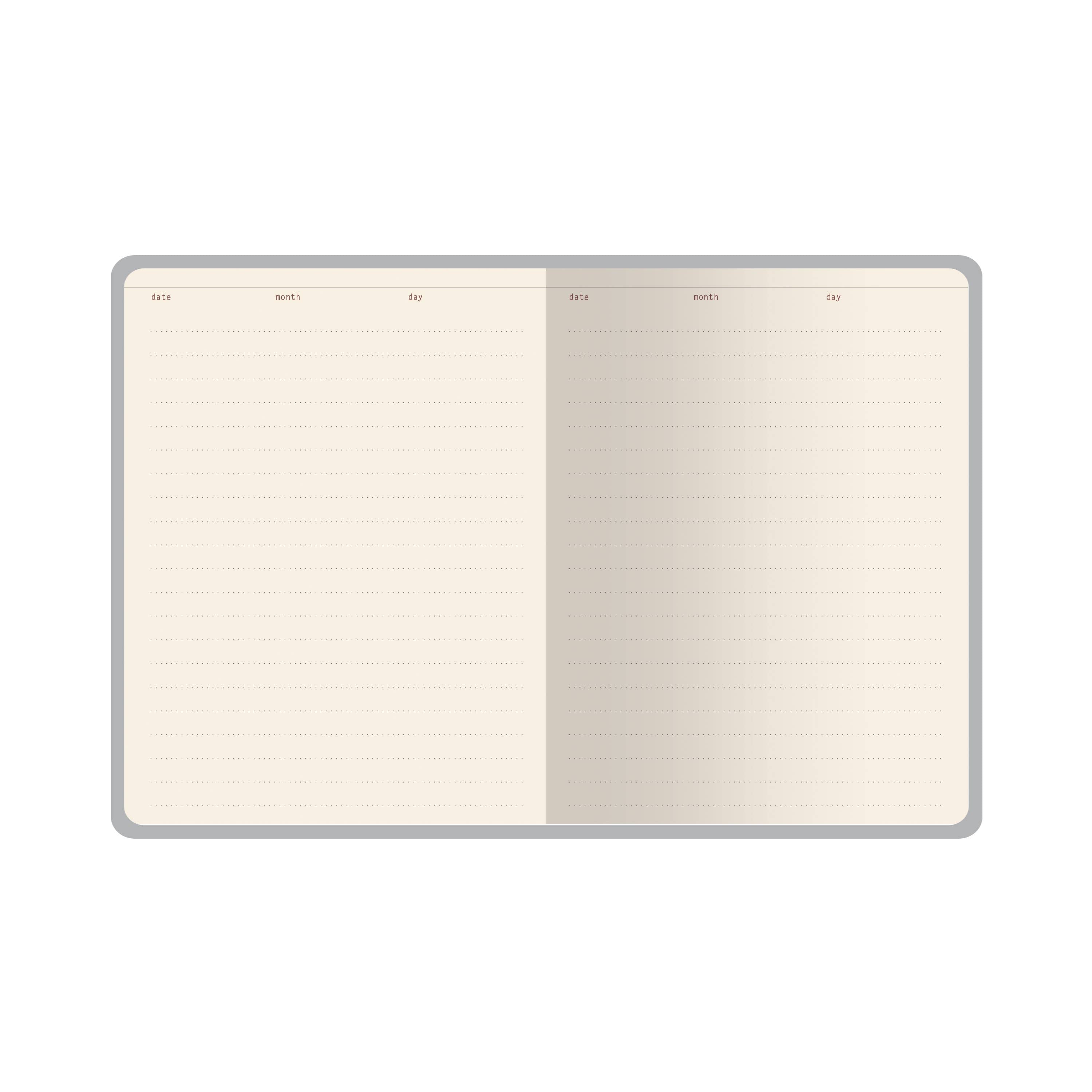 A6 Vegan Leather Hardcover Daily Planner - Irises