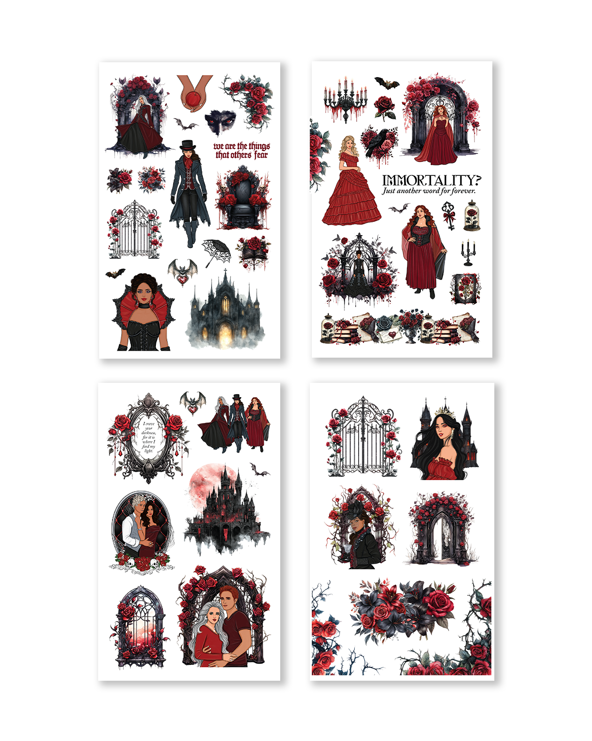 Dark Hearts Sticker Book