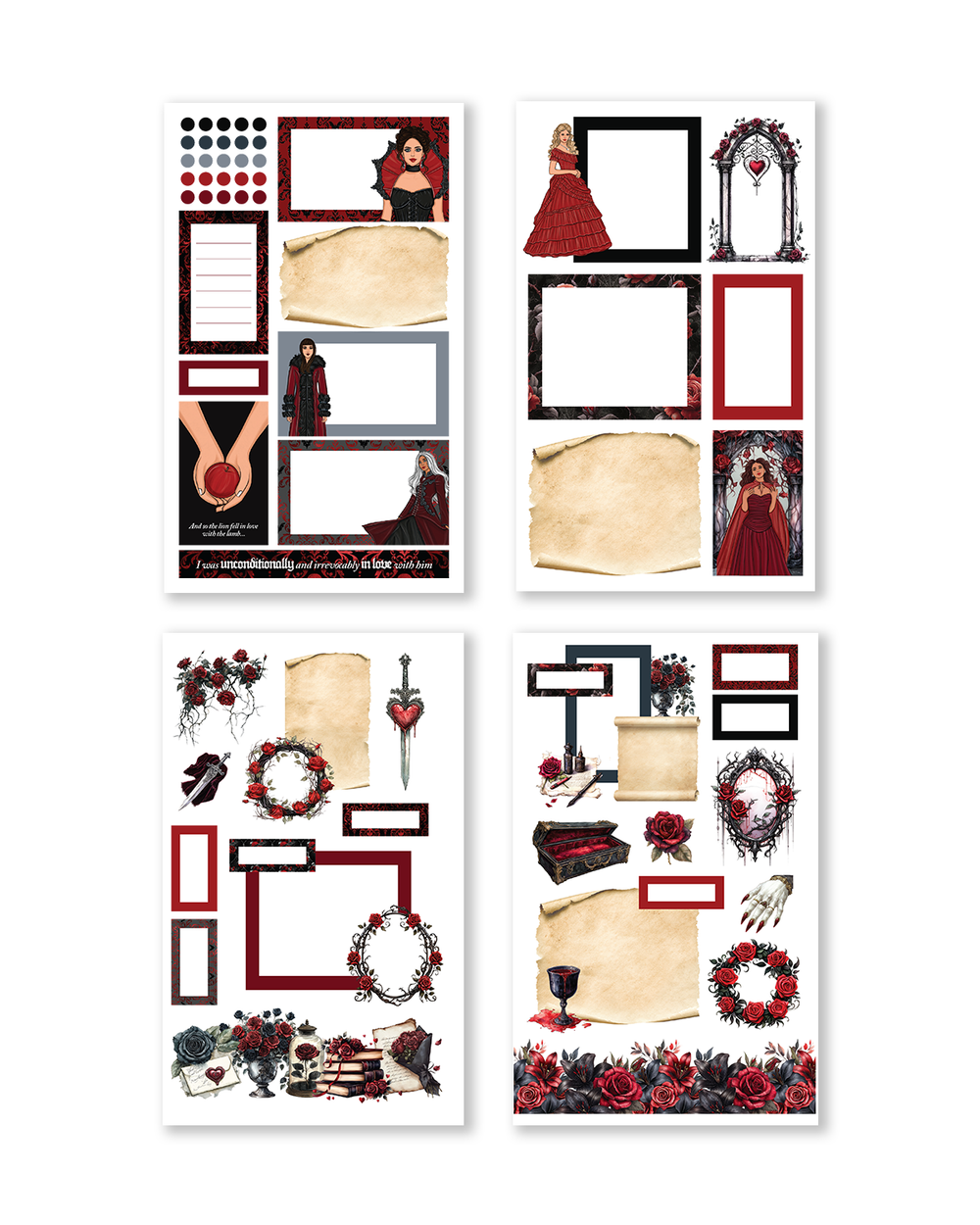 Dark Hearts Sticker Book