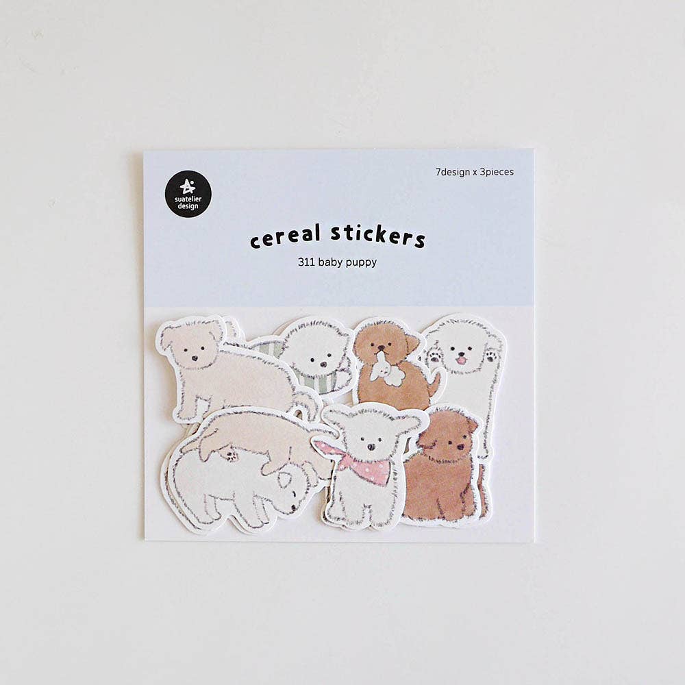 Suatelier Cereal Stickers Baby puppy