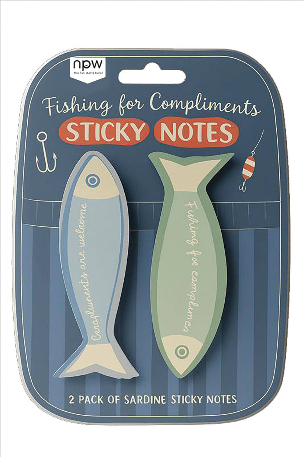 Fishing for Compliments Sticky Notes - 2 Pack