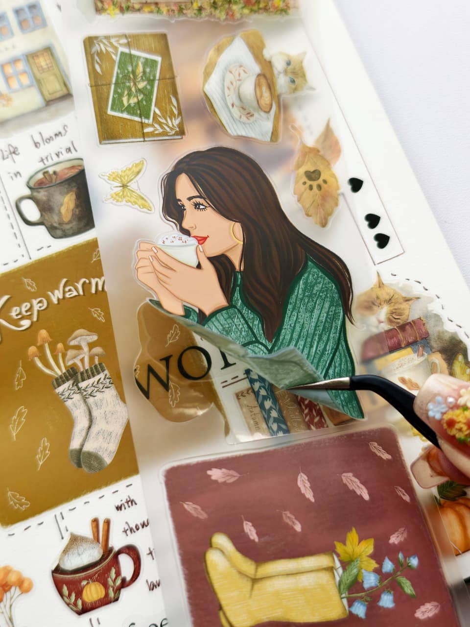 Autumn Cafe Pre-cut PET Tape [3.O]