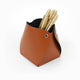 San Lorenzo Design Leather Pen Pot, Brush Holder, Organizer