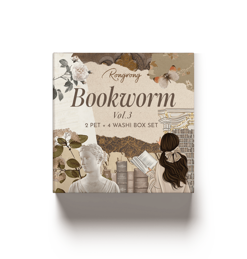 Bookworm Vol.3 Pre-cut PET Tape + Washi Box Set