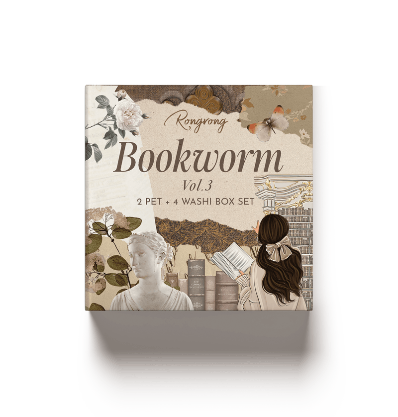 Bookworm Vol.3 Pre-cut PET Tape + Washi Box Set