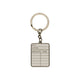 Metal Keyring Library Card Literary