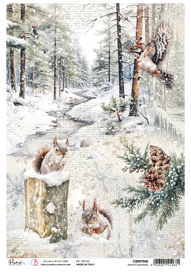 Winter Gatherings Rice Paper