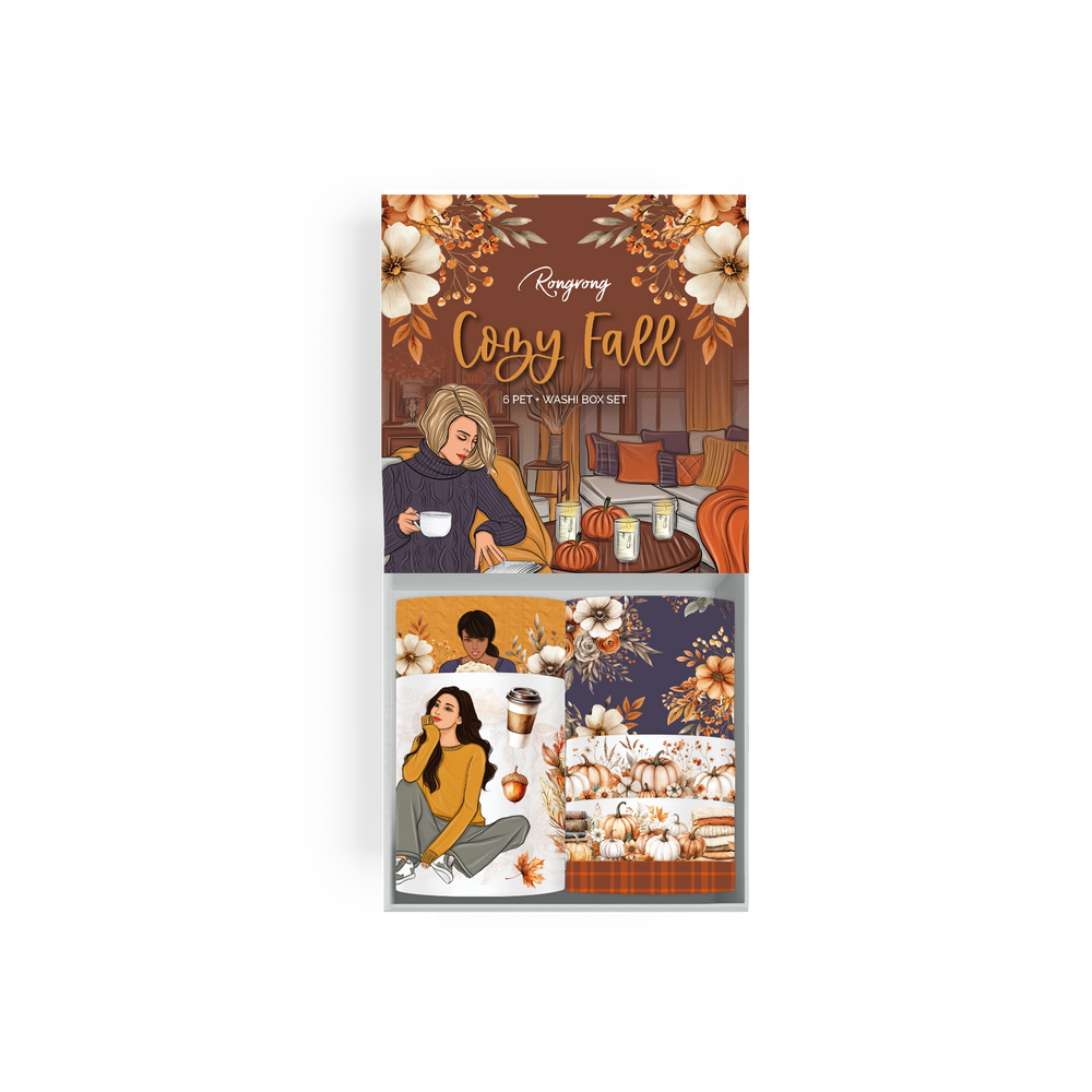 Cozy Fall Pre-cut PET Tape + Washi Box