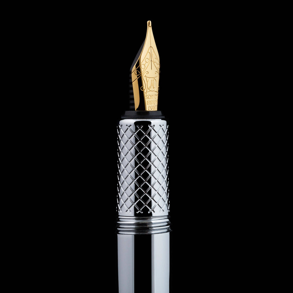 Luxury EDC Silver Gold Fountain Pen - Medium Nib
