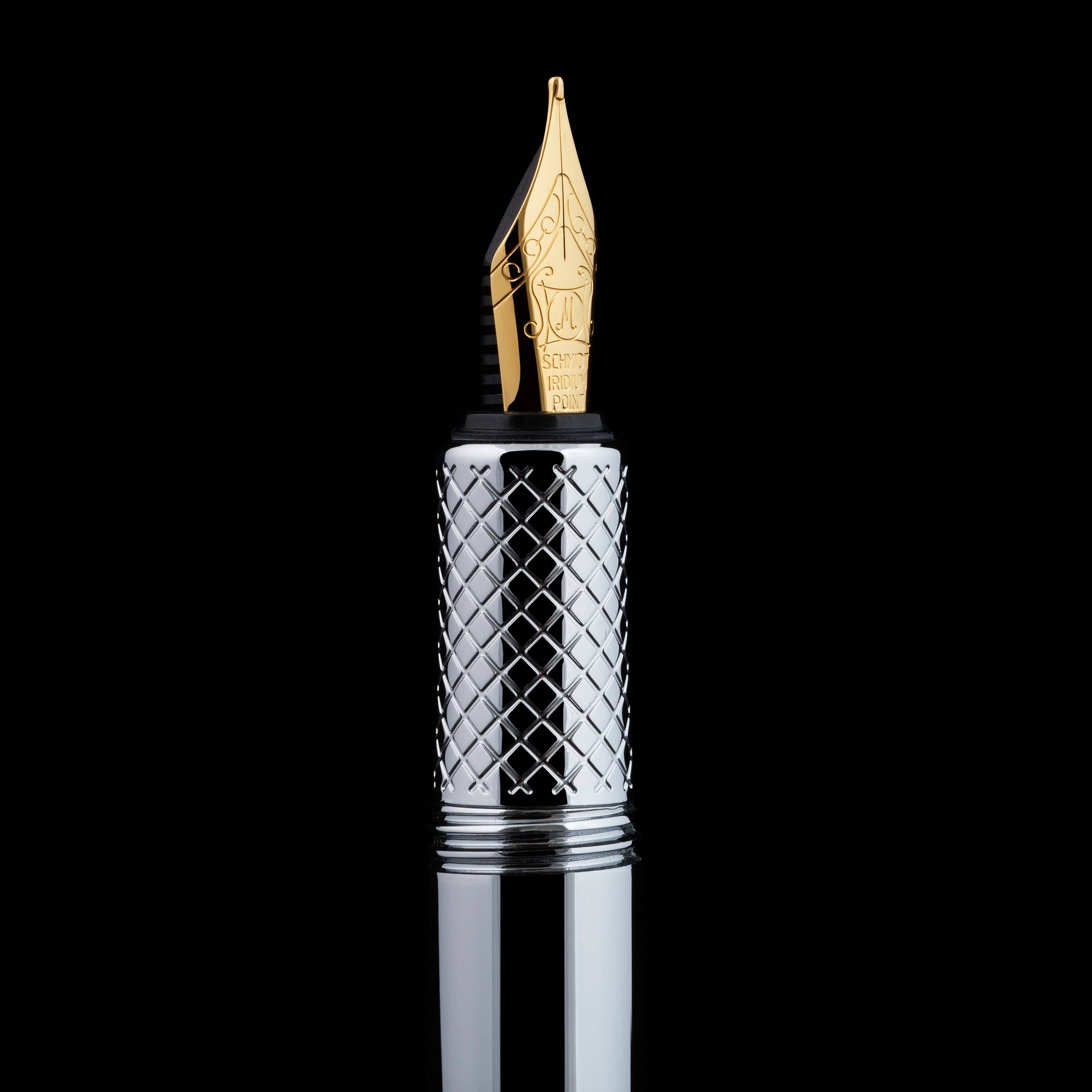 Luxury EDC Silver Gold Fountain Pen - Medium Nib
