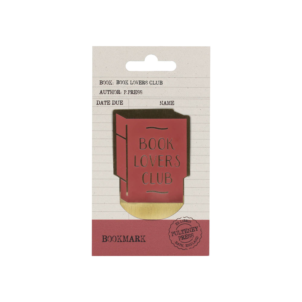 Metal Bookmark Book Lovers Club Literary Book
