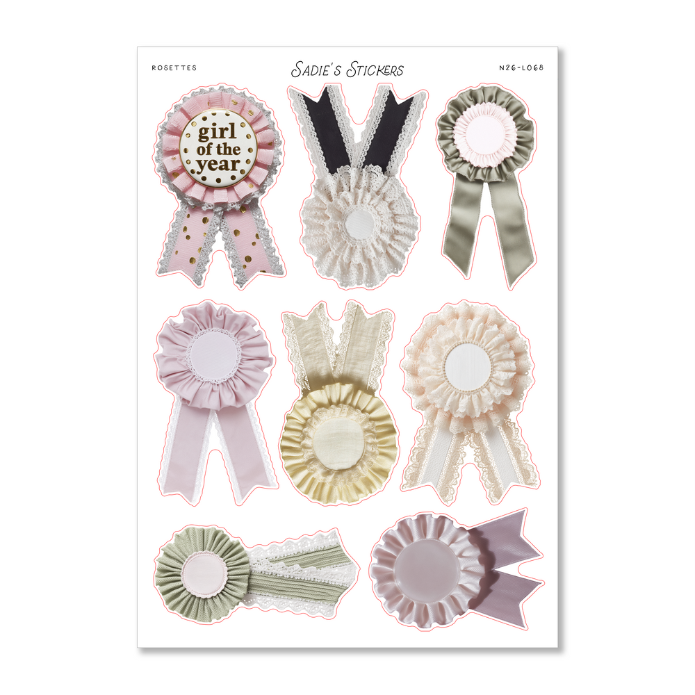 Rosettes • Trinkets & Tidbits Sticker Sheet