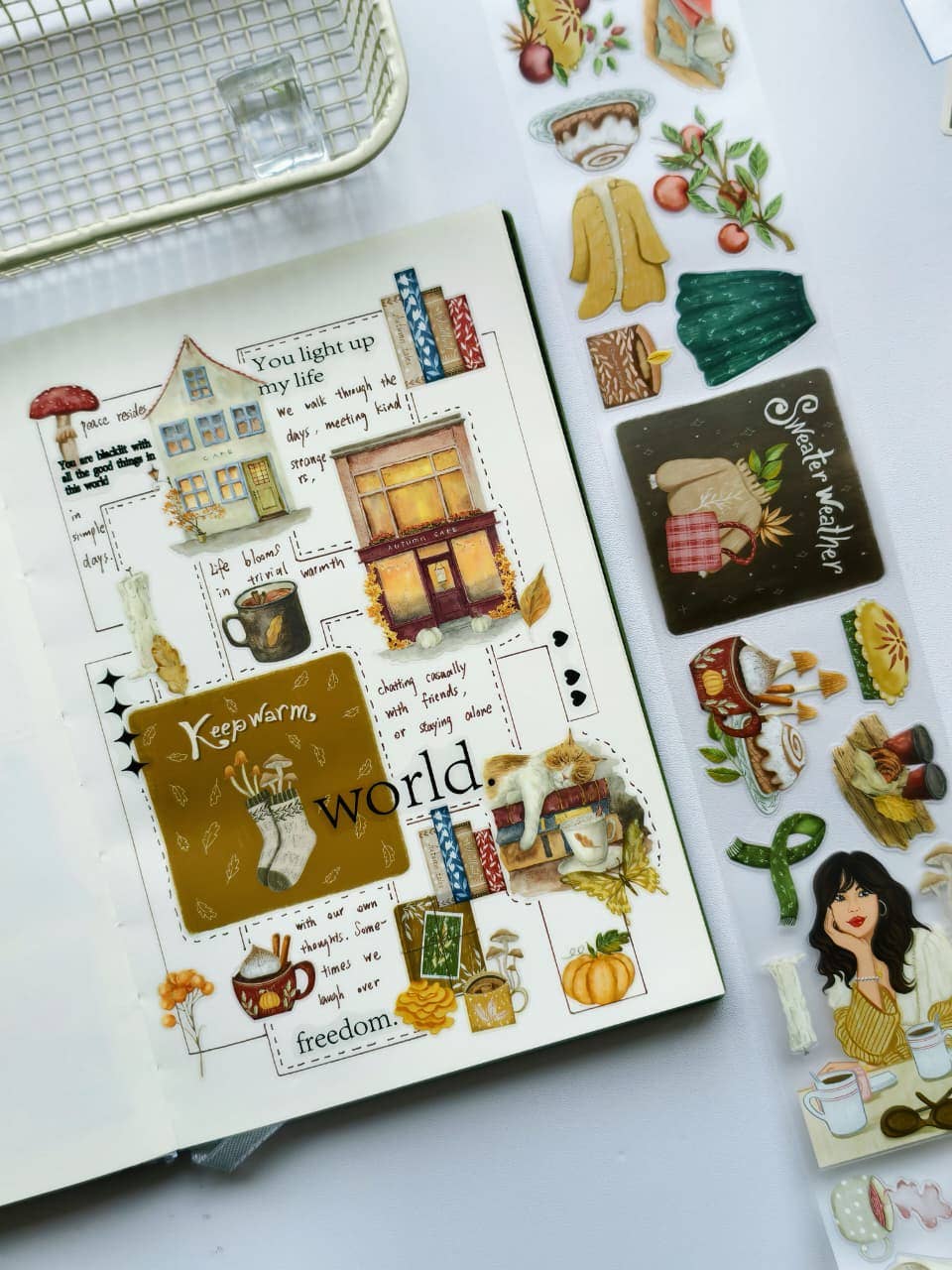 Autumn Cafe Pre-cut PET Tape [3.O]