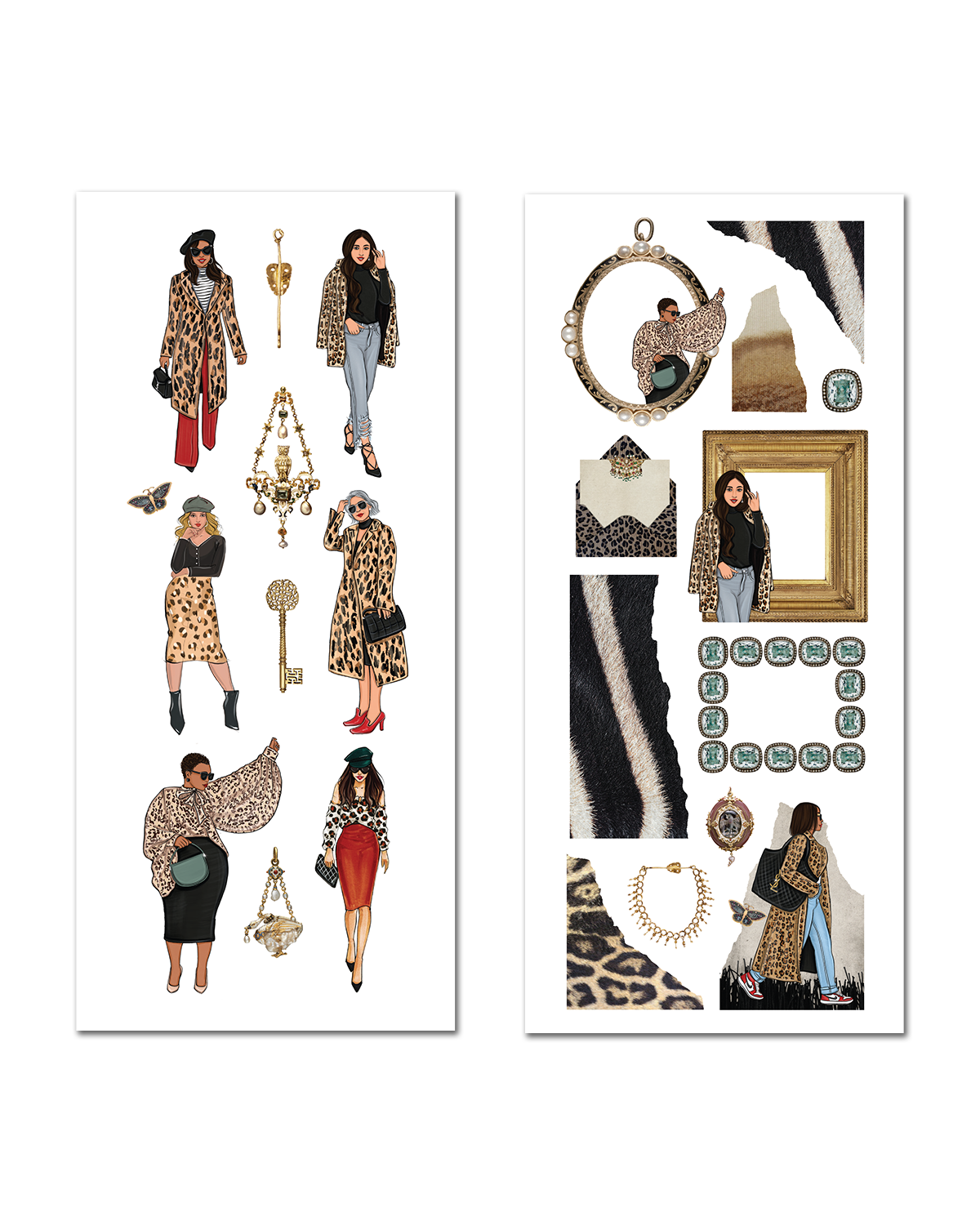 Wild Glam - Ephemera Sticker Sheet Set
