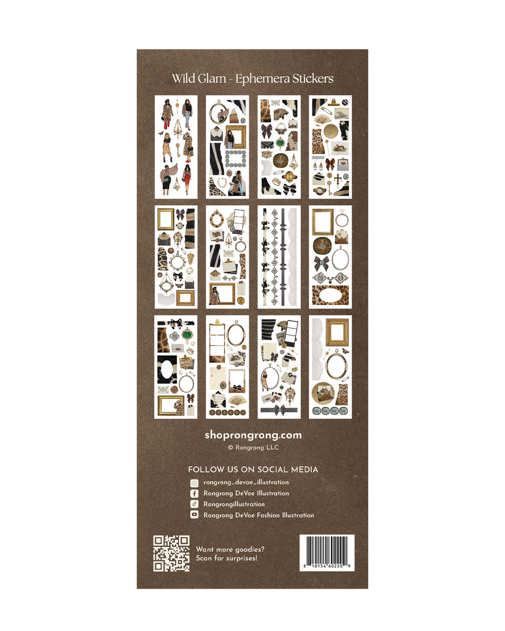 Wild Glam - Ephemera Sticker Sheet Set