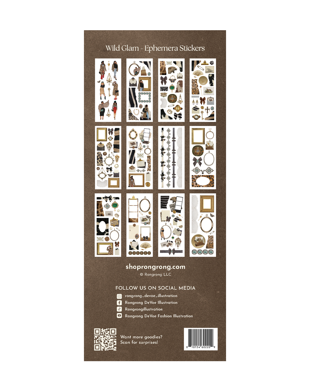Wild Glam - Ephemera Sticker Sheet Set